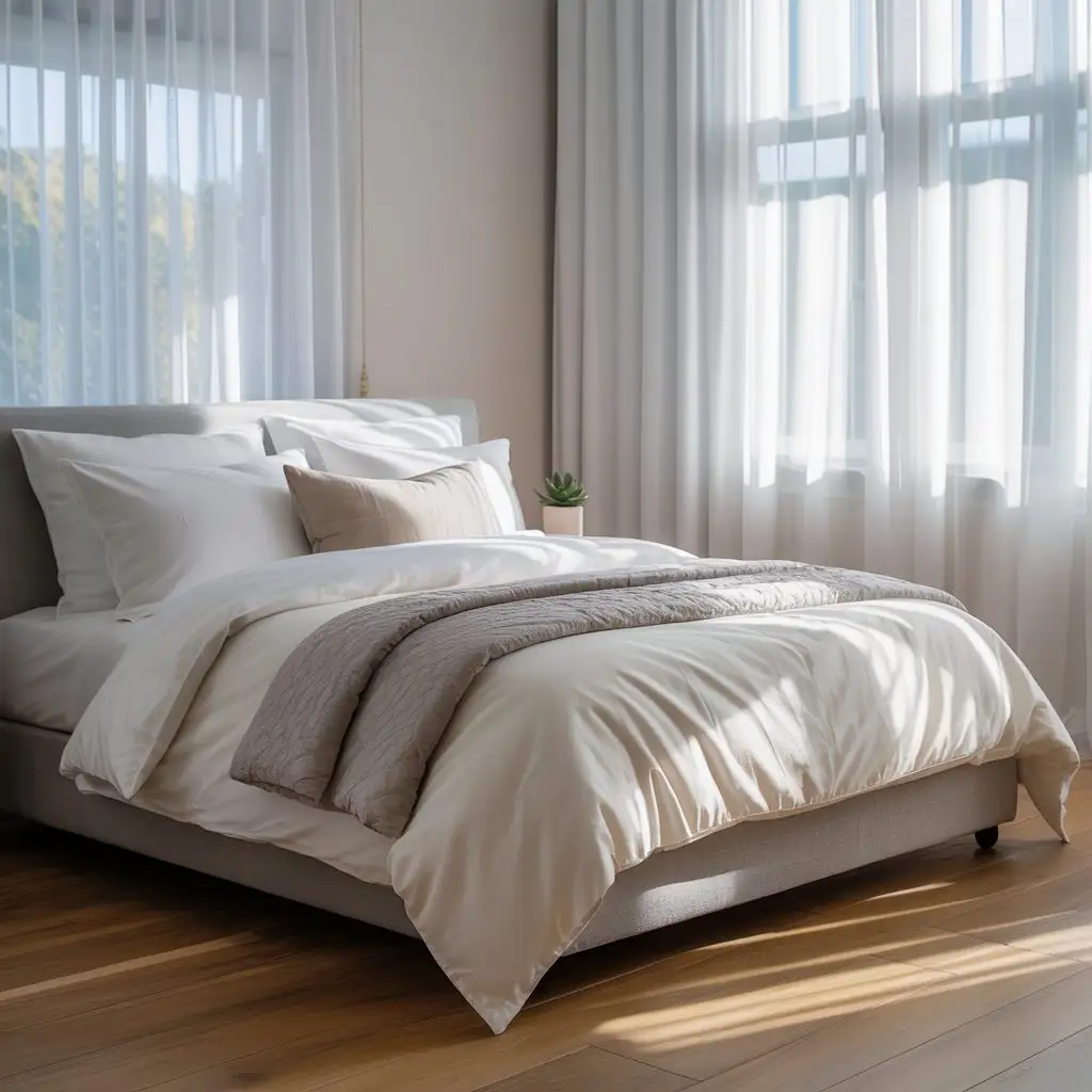 A clean bedroom, illustrating the goal of eliminating hard-to-treat bed bugs